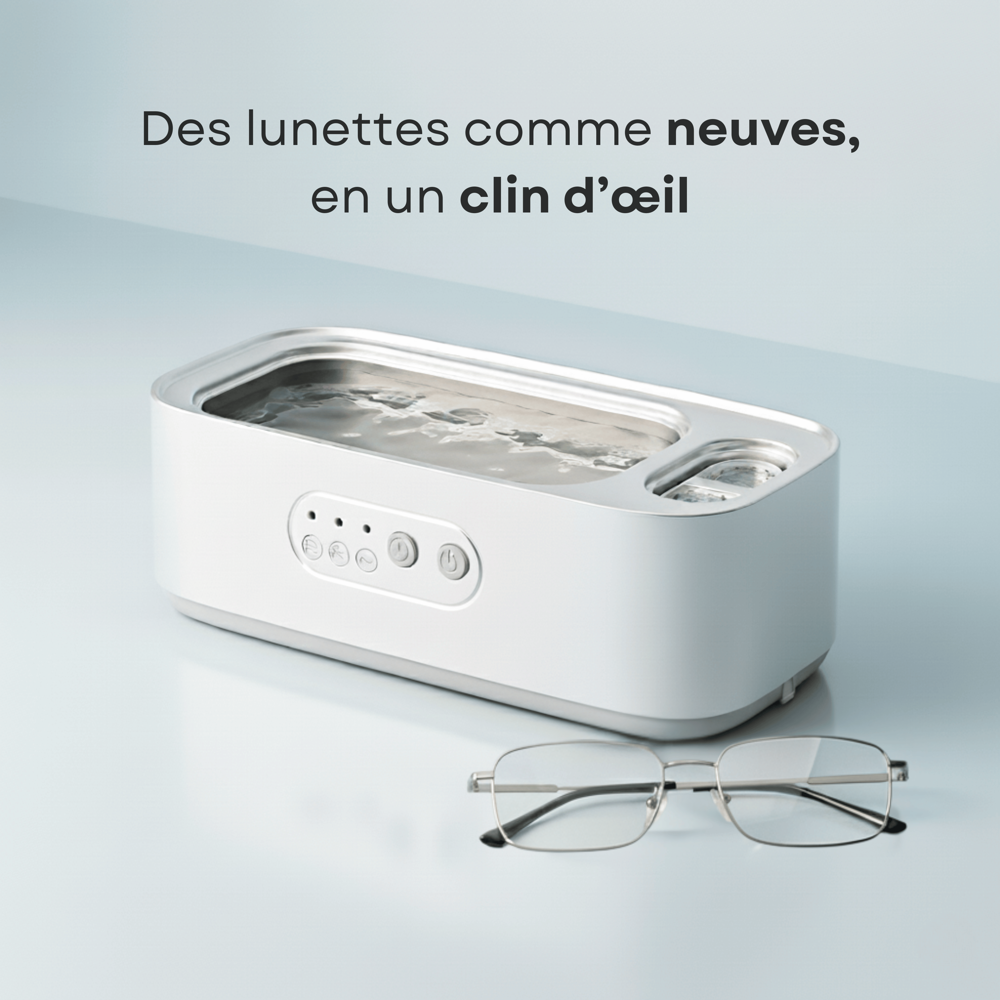 Nettoyeur à ultrasons pour lunettes
