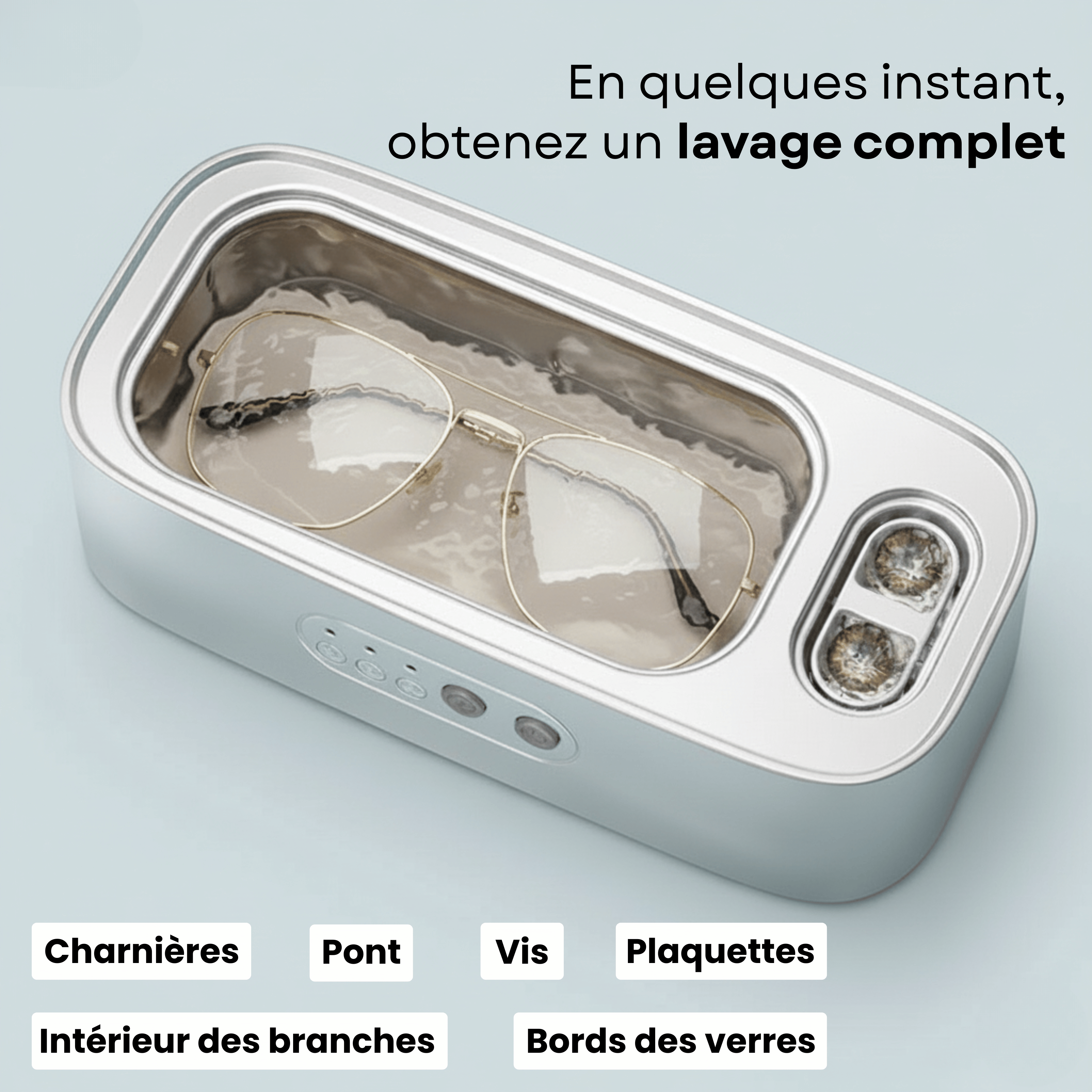 Nettoyeur à ultrasons pour lunettes