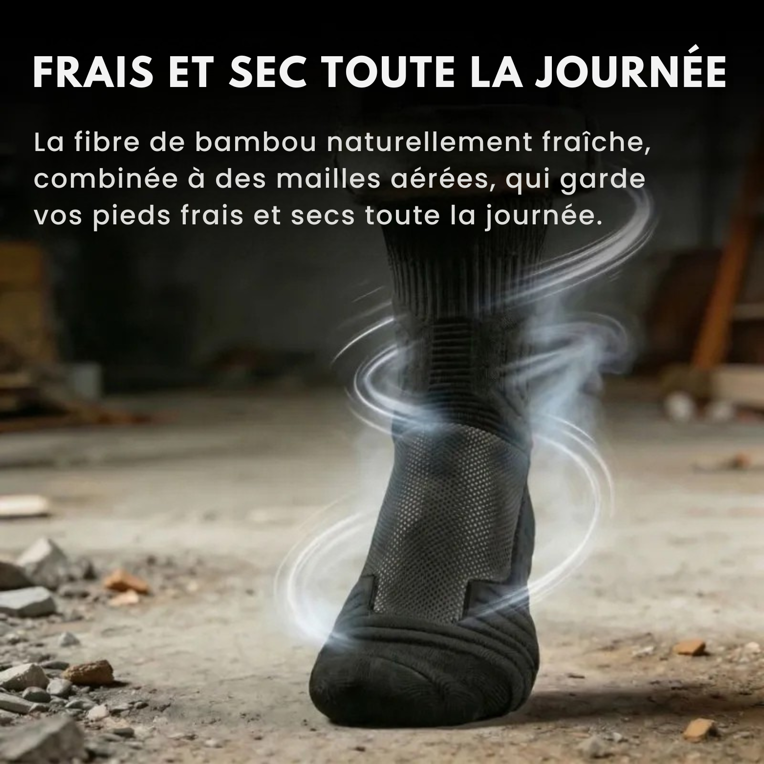 Chaussettes de Travail en Bambou Rembourrées et Aérées