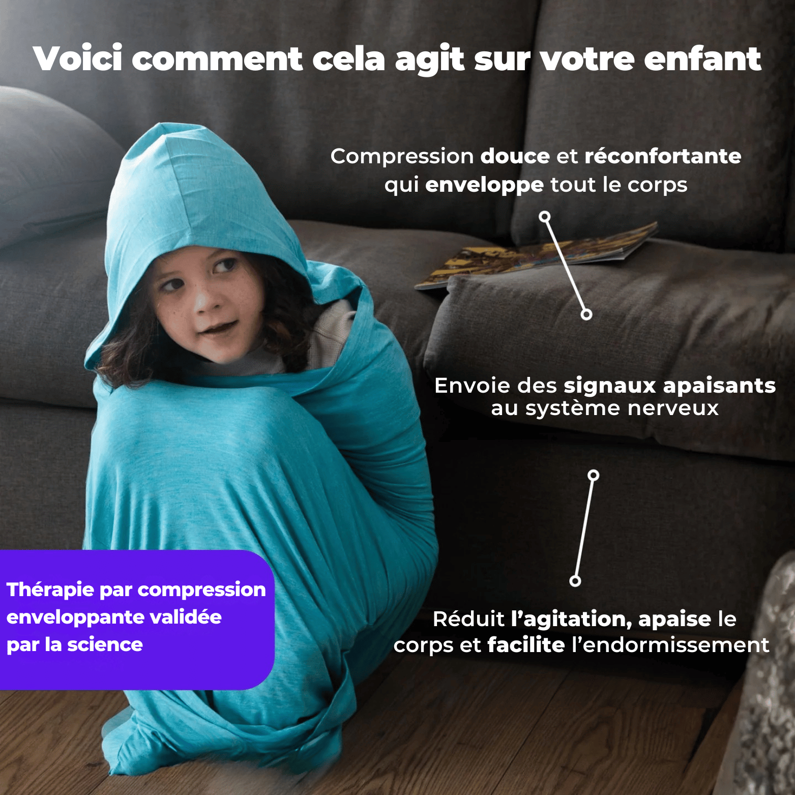 Cocon Apaisant— Réduit l’agitation & Aide à s'endormir